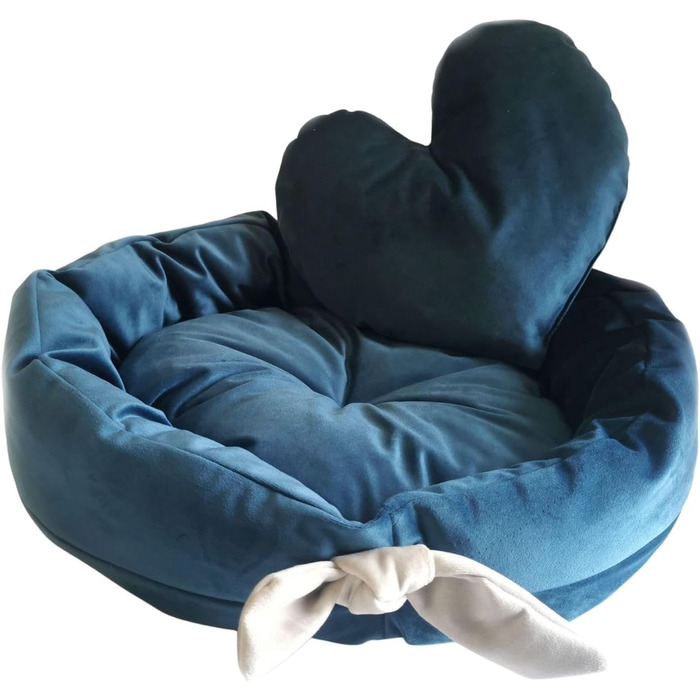 М'яке лежанка-подушка для собак Love Gifts® | Підходить для середніх та маленьких собак | Ортопедична лежанка | М'яке ліжко-подушка (Блакитний)