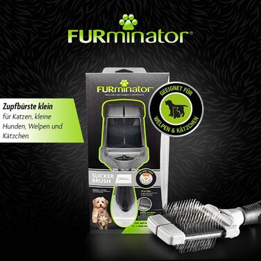 FURminator Zupfbürсте для вичісування шерсті S - для котів, собак, цуценят, м'яка сталь