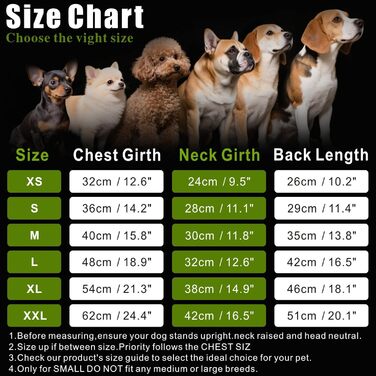 Теплий зимовий одяг для собак: куртка, пуловер, худі, комбінезон з флісу для малих, середніх та великих собак XS-XXL (зелений, S)