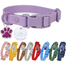 Персоналізоване собаче ошийник з металевою застібкою, двостороннє оксамитове ошийник з іменем та номером телефону, регульовані розміри для собак маленьких, середніх та великих порід