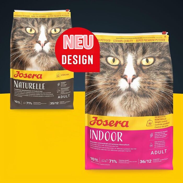 Сухий корм для котів Josera Indoor з птицею та рибою для дорослих, 10 кг