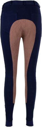 Жіночі штани для верхової їзди RL24 Vollbesatz Flex BASICLINE, розмір 38, темно-синій/світло-коричневий