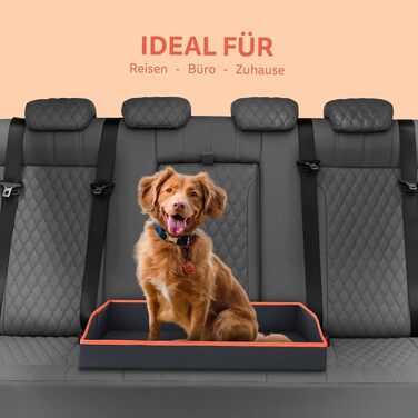 Портативне лежанка для собак та котів Bestlivings - оранжева (80x60 см) - розкладне, для подорожей, зі стабільним каркасом