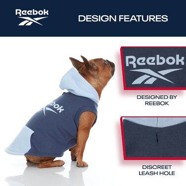 Reebok флісовий худі для собак з отвором для повідка, зимовий теплий светр для малих, середніх та великих порід, преміум якість