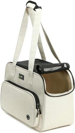 Переносна переносна сумка-переноска для собак RATEJNDGT, сіра, 43 x 20,5 x 30 см