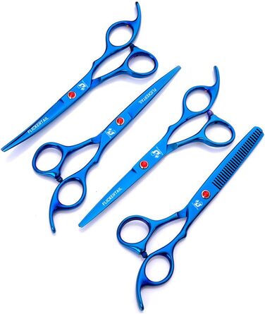 Набір професійних ножиць для грумінгу домашніх тварин 6.0 дюймів, професійний нержавіючий сталь, для грумінгу, салонів та перукарів