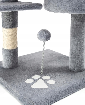 Високий когтеточка-комплекс із лежаком, стовп для дряпання 101-160 см