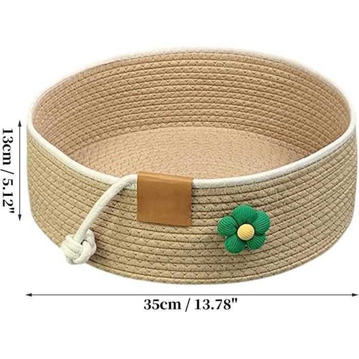 Тканинне ліжко для котів, 35 см в діаметрі, складаний кошик-гніздо, дихаюче ліжко для домашніх тварин, стійке до подряпин, універсальне котяче ліжко, хакі S