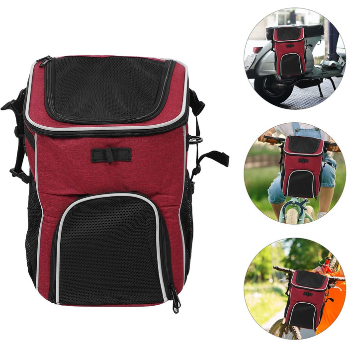 Транспортна коробка для собак FONDOTIN: рюкзак для маленьких собак з віднімним плечовим ременем, дихаюча сітка, складна та міцна для подорожей та активного відпочинку