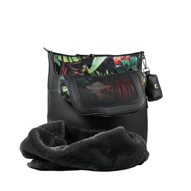 Рюкзак для собак Myxa, переноска для маленьких собак, чорний, з дихаючим дахом та блискавкою, багатофункціональний