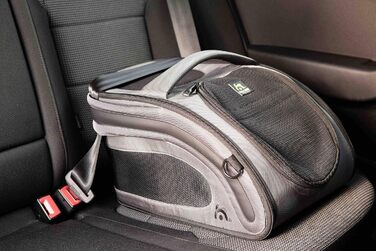 Транспортний бокс Maelson Snuggle Kennel 7152, антрацит - бежевий, 48x28x25 см