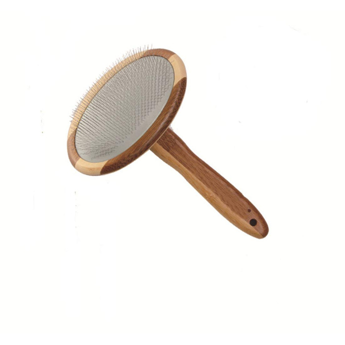 Дерев'яна щітка-сликер для собак і котів: видаляє ковтуни та розчісує шерсть. Підходить для довгої та короткої шерсті