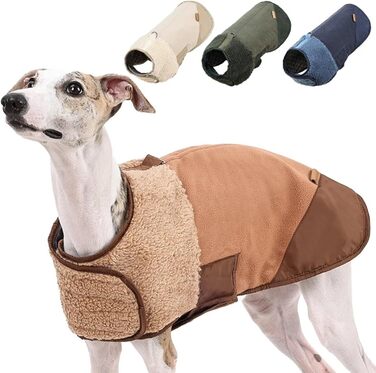 Тепла зимова куртка для собак, тепла флісова жилетка для тварин, коричнева, розмір M