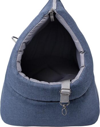 Сумка-переноска для собак BOUTIQUE ZOO XL (до 15 кг) – велика переноска для собак та котів – м'яка, складна, пральна – 52×35×39 см – (52 x 35 x 39 см, Деним)