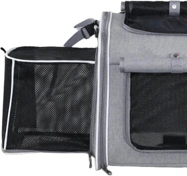 Велосипедний кошик для собак Haofy, переноска для тварин з 4 сітчастими вікнами, швидкознімний кріплення на кермо, для собак до 8 кг, сумка для перенесення, аксесуари для велосипеда (Сірий)