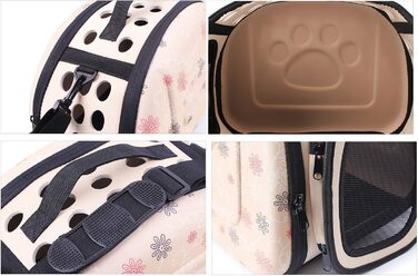 Транспортна переноска для собак та котів, комфортна, для подорожей на вулиці, середня, бежева