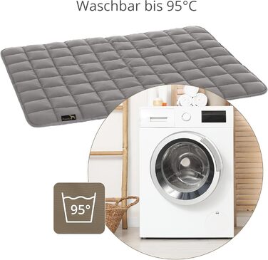 Pointer Лежак для собак 80x60 см, м'який та міцний, машинне прання до 95°C, універсальний килимок для підлоги або захисту дивану, підходить для вулиці, світло-сірий