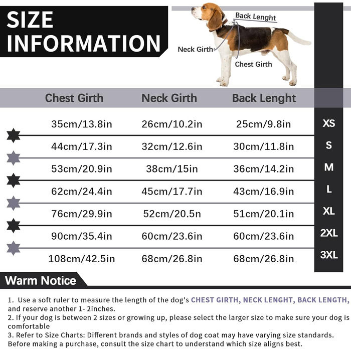 Водонепроникний теплий зимовий одяг для собак - куртка з отвором для шлейки, з відбиваючими смугами, для малих, середніх та великих собак, колір: сірий камуфляж, розмір: S