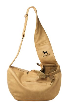 Сумочка для собак Noah & Paw для маленьких собак до 10 кг, з регульованим плечовим ременем та м'яким хутром, 3X захист, переноска для тварин з веганської шкіри