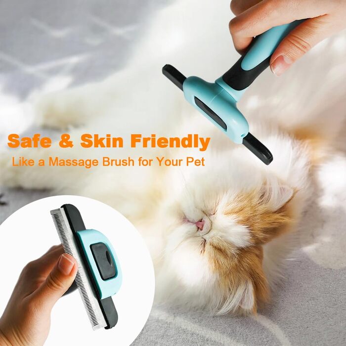 Щітка для собак та котів Ram® для видалення шерсті та підшерстя (двостороння)