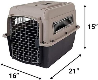 Petmate Ultra Vari Kennel Fashion 21 – переноска для собак до 7 кг із переробленого пластику, транспортний бокс 53×41×38 см