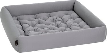 Ортопедичне ліжко для собак великих порід - Pointer, з знімним матрацом, миється до 95°C, стійке до подряпин та укусів, Made in Germany (XXL 100x90 см, світло-сірий)