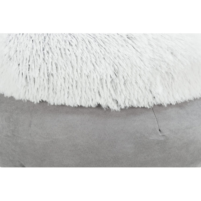 Крісло-лежанка для собак TRIXIE Harvey, 45 см, сірий/чорний, з м'яким плюшем, для маленьких собак, з високим бортиком