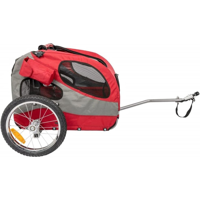 PetSafe Happy Ride Алюмінієвий велопричіп для собак з сітковим вікном та відбивачами, розмір M (до 13,6 кг)