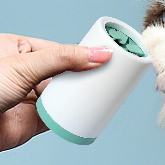 Миска для миття лап собак Tuxxjzm, не протікає, для чищення лап, видалення бруду, щітка для собак, м'яка машина для чищення лап, покращена ефективність очищення, зелений (зелений, Small)