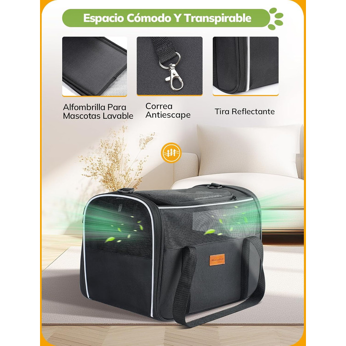 Транспортна переноска для котів та цуценят Morpilot до 5 кг, сіра, 40L, для ветеринара та подорожей