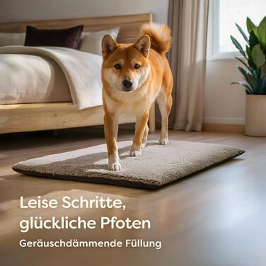 Самогріюча собача ковдра - велика лежанка для собак 90x60 см - знімний, пральний чохол - м'яка, тепла ковдра без електроенергії - з неслизьким дном (колір: коричневий)