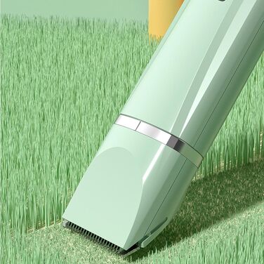 Професійна машинка для стрижки собак, бездротова, акумуляторна, для малих порід, тиха, для котів, вух, обличчя та задньої частини тіла, білий (зелений)