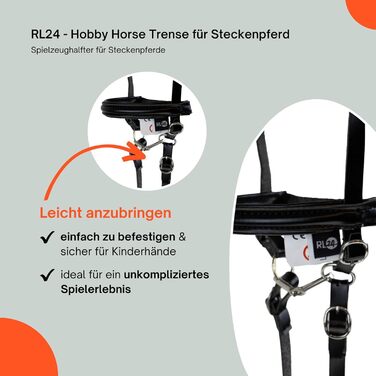 Аксесуари для хобі-коня RL24: Комплект (6 шт.) - вуздечка з мотузкою, ковдра та накидка від мух світло-бежевого кольору, вуздечка чорного кольору, багатокольоровий транспортний мішок для коня на палиці, аксесуари для коня на палиці