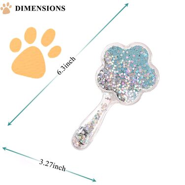 М'яка щітка для собак, для маленьких порід (йоркширський тер'єр, ши-тцу, мальтипу, мальтізе) | Видалення шерсті | Щітка для собак (Блакитний блиск)