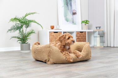 Крісло-ліжко для собак TRIXIE Marley, 80 x 60 см, оранжеве - зручне ліжко для середніх собак з бавовняного канвасу, м'яке та миється