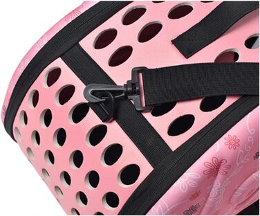 Сумка-переноска для кота та собаки CiCixixi, рожева, 42x28x30 см, для маленьких собак до 7.5 кг, з регульованим плечовим ременем, ідеальна для подорожей