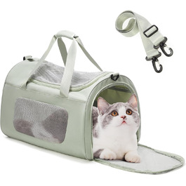 Транспортна переноска для котів та собак великих порід, 13 кг, 53x36x34 см, зелена