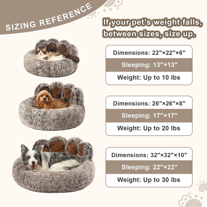 Кругла подушка-ліжко для собак Pfote Form: м'яка та зручна, для середніх та маленьких собак, Jumbo розмір, сірий колір