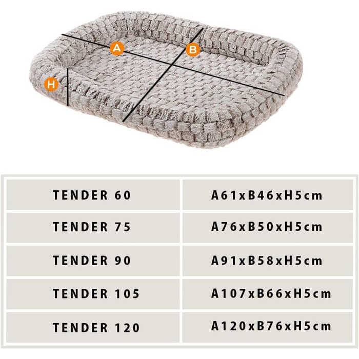 Крісло-ліжко для собак Ferplast - ортопедичне, чорне, 61x46x5 см (XL 122x76x5 см). Знімний чохол, для великих собак