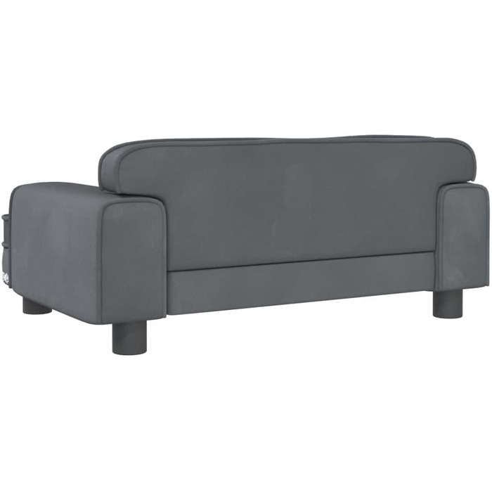 Софа для собак Festnight, сірого кольору, 70x45x30 см, з антиковзним покриттям, м'яка лежанка для домашніх тварин