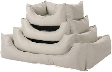 Водонепроникне собаче ліжко M&Catree, прямокутне, м'яке, для собак та котів - L: 60x80x24 см, Бежевий