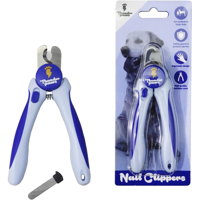 Професійна кусачка для догляду за кігтями собак Thunderpaws з захистом, блокуванням та пилочкою (Середній-Великий, Зелений). Також доступна для собак малих та середніх розмірів (Блакитна)