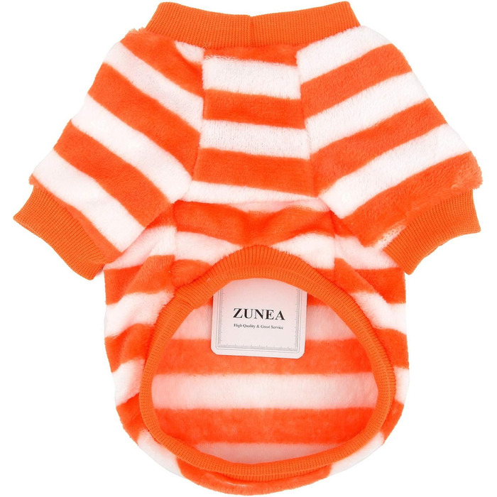 Теплий зимовий пуловер для собак ZUNEA, тепла флісова куртка для цуценят, стильний светр з принтом для чихуахуа, котів та інших собак, для дівчаток та хлопчиків, помаранчевий, розмір L