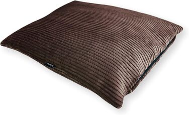 Лежак для великих собак 4L Textil ZOE, корд, знімний чохол, 120x100 см, коричневий