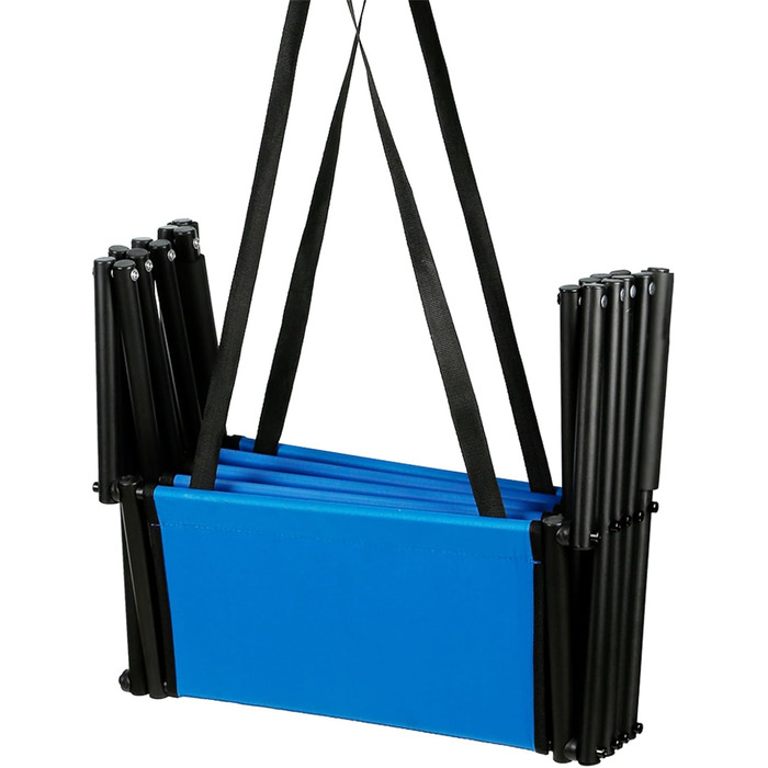 Рампа для собак у машину, складана, регульована по висоті, до 75 кг (чорний/синій)