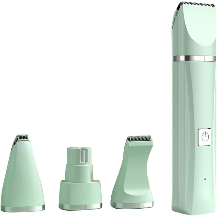 Електрична машинка для грумінгу собак та котів 4-в-1, набір для догляду за шерстю, триммер для нігтів, акумуляторна, тиха, безпечна