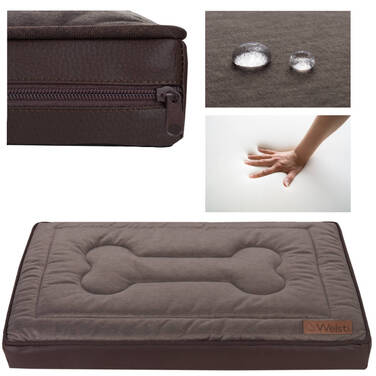 Ортопедичне лежак-матрац для собак Welsti, коричневий, 100 см x 70 см