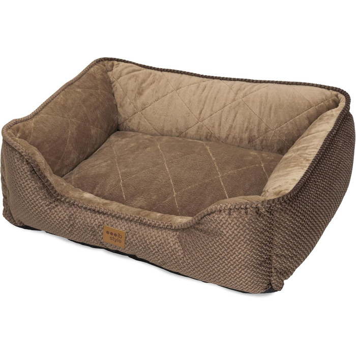 Крісло-ліжко для собак IB Style Milo, коричневе, 61 x 49 x 23 см, знімний чохол