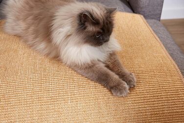 Килимок для котів з сизалю 60x80 см - міцний, натуральний, бежевий