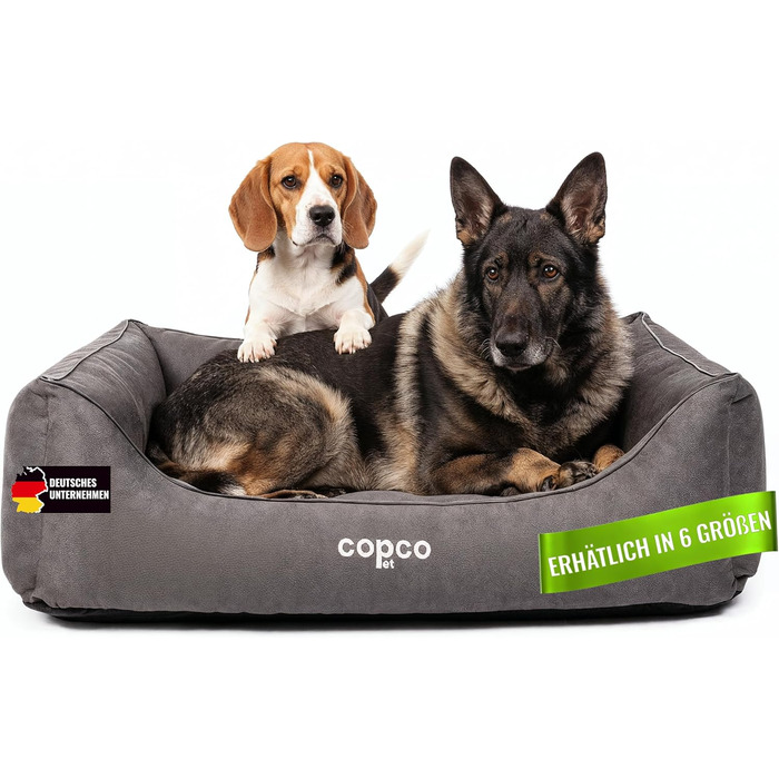 CopcoPet лежанка для собак великих порід, XXL, з штучної шкіри, антиковзаюча, ортопедична, 110 x 90 см
